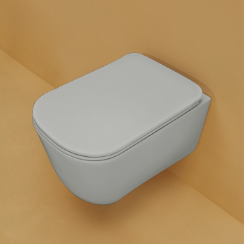 Унитаз подвесной Kerasan Tribeca 55 511459 c креплением WB9N, Grigio matt