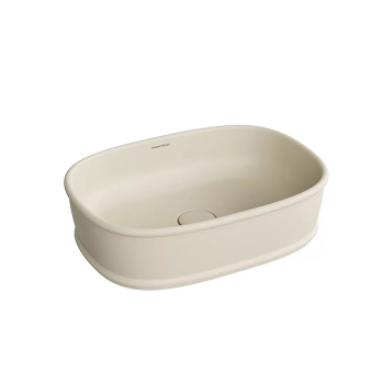 Раковина CIRCO накладная Kerama Marazzi 50x36x13 5, без отв. под смеситель, без перелива, песочный матовый CI.wb.50\SAN