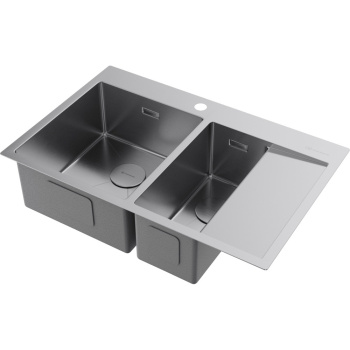 Мойка кухонная Omoikiri Akisame 78-2-IN-L нержавеющая сталь 4973062