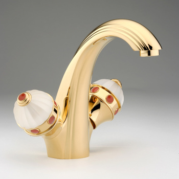 Смеситель для раковины THG Amboise Jaspe Rouge A1L-F01-2155 полированное золото