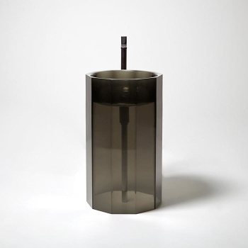 Раковина Antonio Lupi Vitreo 50х89, без отв., слив в пол, Cristalmood, Fume А0002423940