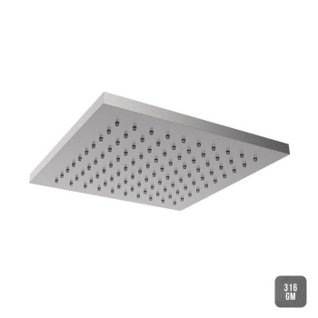 Душевая лейка Almar Ecoair Square 316 250х250, нержавеющая сталь, gun metal 316 brushed pvd E044234.GM316