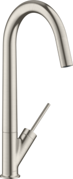 Axor Starck Смеситель для кухни 270, на 1 отв., с поворотным изливом, Eco, цвет: сталь 12801800