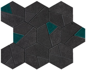 Керамогранит Atlas Concorde Boost Tarmac Mosaico Hex Jade 25x28.5 см AN7A
