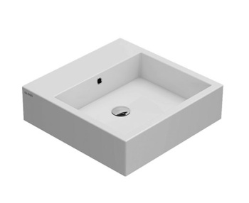 Раковина Globo Stone для установки на столешницу размер 50x50 см крепление в комплекте SCQ51BI