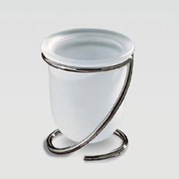 Стакан настольный Colombo Luna хром/матовое стекло B0152-VAN