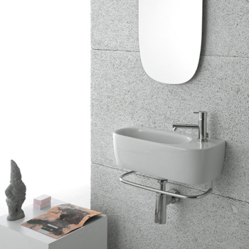 Раковина Globo Genesis 50х22х15 см, 1 отв., подвесная, белый GE046.BI*1