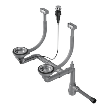 Сифон для мойки Omoikiri WK-2-A-IN нержавеющая сталь 4956484