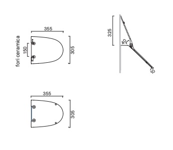 Крышка для писсуара 35×30 Catalano COMFORT с микролифтом Bianco satinato 0951600021