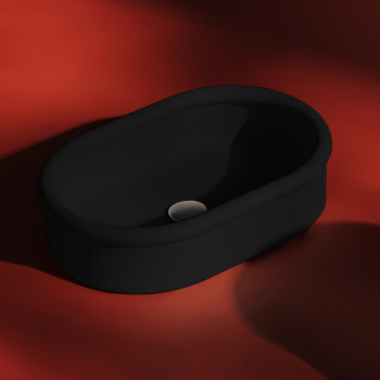 Раковина накладная Artceram Brera 60x40, черный матовый BRL003 17 00