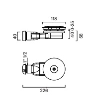 Сливной сифон Ø90 Catalano Accessori уменьшенная Bianco lucido 7350110001
