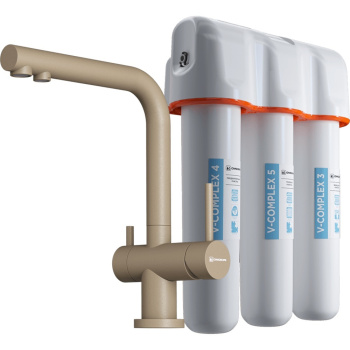 Смеситель для кухни Omoikiri Nagano CA-P с фильтром карамель 4217.8028P