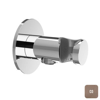 Душевое подключение с держателем круглое Almar Round кругл. отражатель, Copper Brushed PVD, E095037.CO