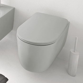 Унитаз подвесной Kerasan Nolita 531459 с креплениями WB9N, Grigio matt