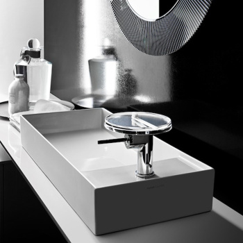 Laufen Kartell Раковина-чаша 750х350х120мм без перелива, без отв. под смеситель, со скр. сливом, цвет: белый