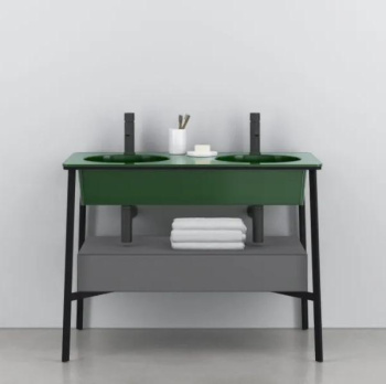 Раковина встраиваемая Cielo I Catini Catino Doppio CALADSF AL 100 см зеленый