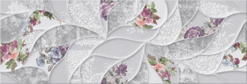 Керамическая плитка Eletto Ceramica Malwiya Grey Floris 24.2x70 см 506961101