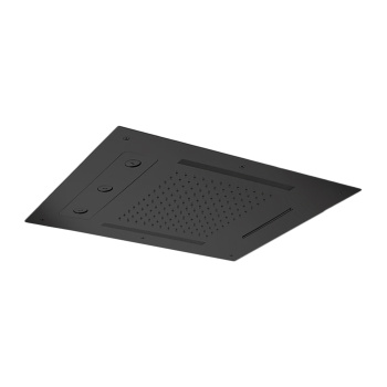 Встраиваемый верхний душ Almar 48х63, 3 типа струи, хромотерапия, black absolute brushed pvd E044190.AB