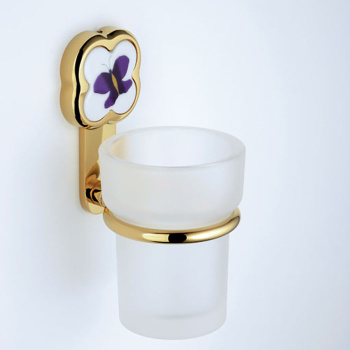 Стакан THG Capucine Mauve Decor Or A7D-F01-536 полированное золото