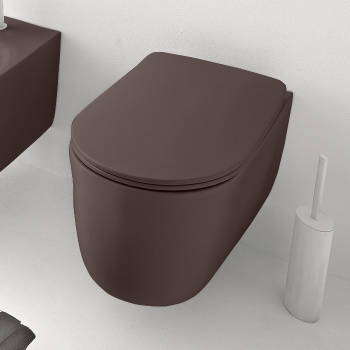 Унитаз подвесной Kerasan Nolita 531475 с креплениями WB9N, Бургундский матовый