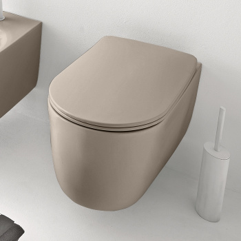 Унитаз подвесной Kerasan Nolita 531481 с креплениями WB9N, Nocciola mat