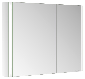 Зеркальный шкаф Keuco Somaris 100 14503002201 с подсветкой, алюминий\зеркало