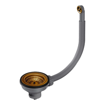 Перелив и выпуск со стоп-вентилем Omoikiri D-01-AB022 античная латунь 4996529