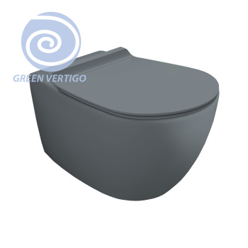 Унитаз подвесной безободковый Simas Vignoni VI18VERT cemento  matt cemento matt