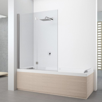 Шторка на ванну Novellini Young 120x151,6см, левая SX, стекло прозрачное, профиль хром, Y21BSV120S-1K