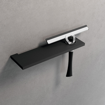 Полка Novellini Frame 300х97, с отверстием для водосгона R90RACLA0B, черный матовый R90AKFMPR30-H