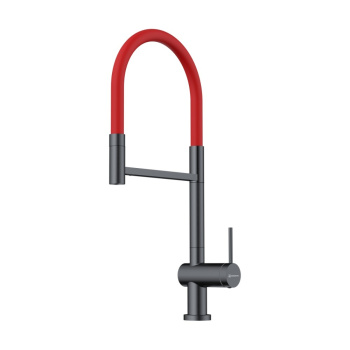 Смеситель для кухни Omoikiri Kanto 2 Plus-SB вороненая сталь/красный 4994460