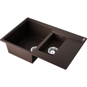 Мойка кухонная Omoikiri Daisen 78-2T-DC темный шоколад 4993534
