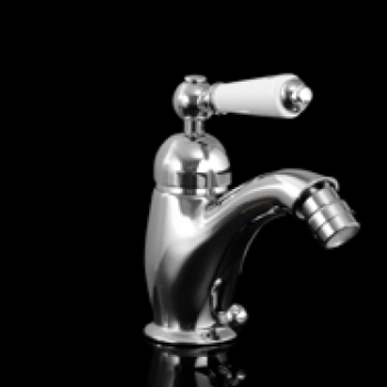 Смеситель для биде Devon&Devon Dandy на 1 отв. ручка белая хром MARF57CR