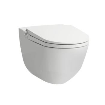 Унитаз-биде подвесной Laufen Cleanet Riva 8.2069.1.757.000.1 с пультом, белый матовый/хром