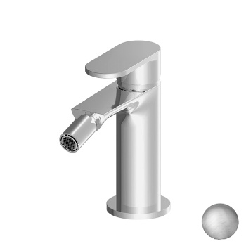 Смеситель для биде с донным клапаном Gattoni H2omix7000 излив 108,8, nickel spazzolato 7005070NS