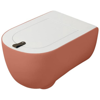 Унитаз подвесной Artceram The One THV001 14 00 Акция с креплениями, rosso corallo