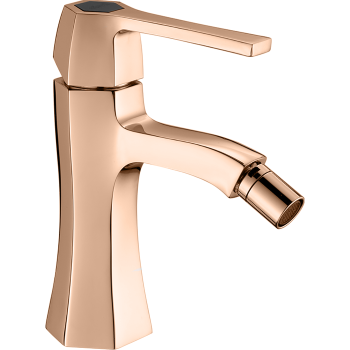 Смеситель для биде Cisal Cherie однорычажный, на 1 отверстие, без донного клапана, розовое золото/черный CH0005647E