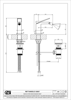 Смеситель для биде Gessi Rettangolo K 53007.706 Black Metal PVD