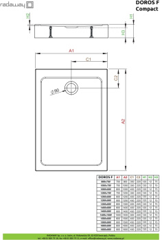 Душевой поддон Radaway Doros F Compact 150 SDRFP1590-05