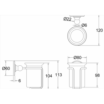 Стакан Burlington BX25 черный