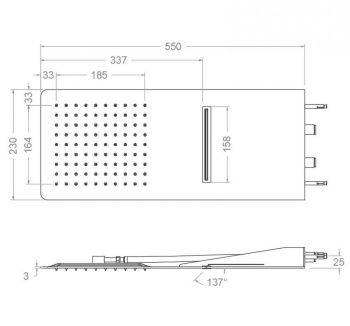 Верхний душ Ramonsoler Hydrotherapy водопад + тропический RCRK02