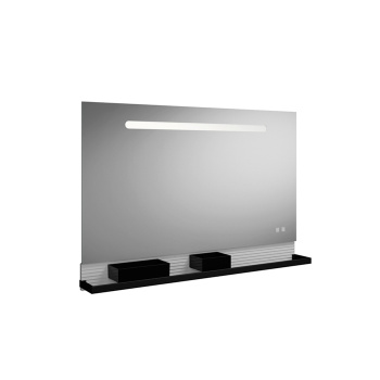 Burgbad FIUMO Зеркало 120x70x15 мм, подсветка LED, сенс выкл, обогрев, корпус Alu-Optik, 2 ящика ,ре
