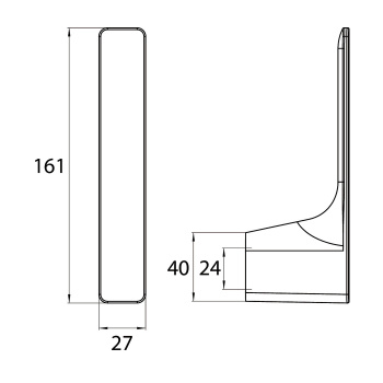 Запасной держатель туалетной бумаги Emco Art вертикальный, хром 1605 001 01