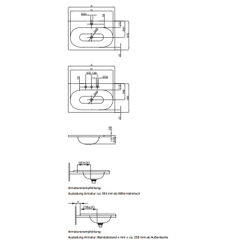 Раковина встраиваемая на столешницу Bette Comodo A215-000