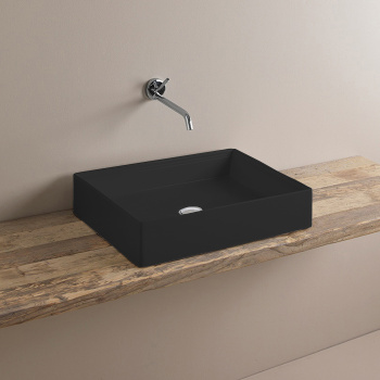 Artceram Scalino Раковина 38х55 см, без отв., без слив-перелива, цвет: черный матовый SCL002 17 00