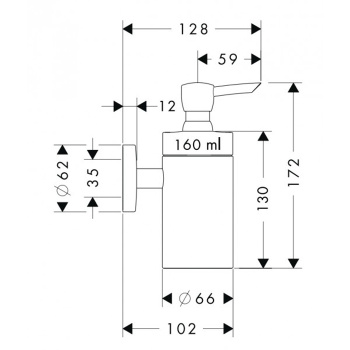 Дозатор с держателем Hansgrohe Logis 40514000