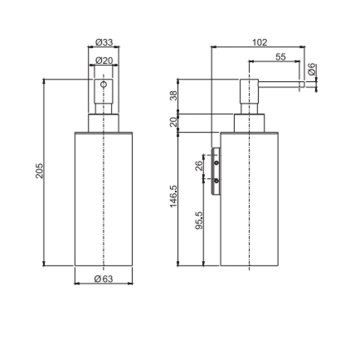 Дозатор для жидкого мыла Fima Carlo Frattini Spillo Steel подвесной, нержавеюшая сталь F6093/5INOX