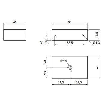 Раковина Antonio Lupi Stratos 40х63, без отв., белый А0002423894