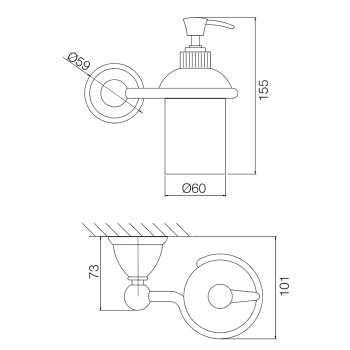 Дозатор для жидкого мыла Fima Carlo Frattini Accessori подвесной, золото F6043/3OR