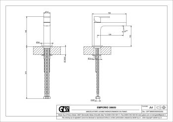Смеситель для раковины Gessi Emporio Via Manzoni 38605.149 никель